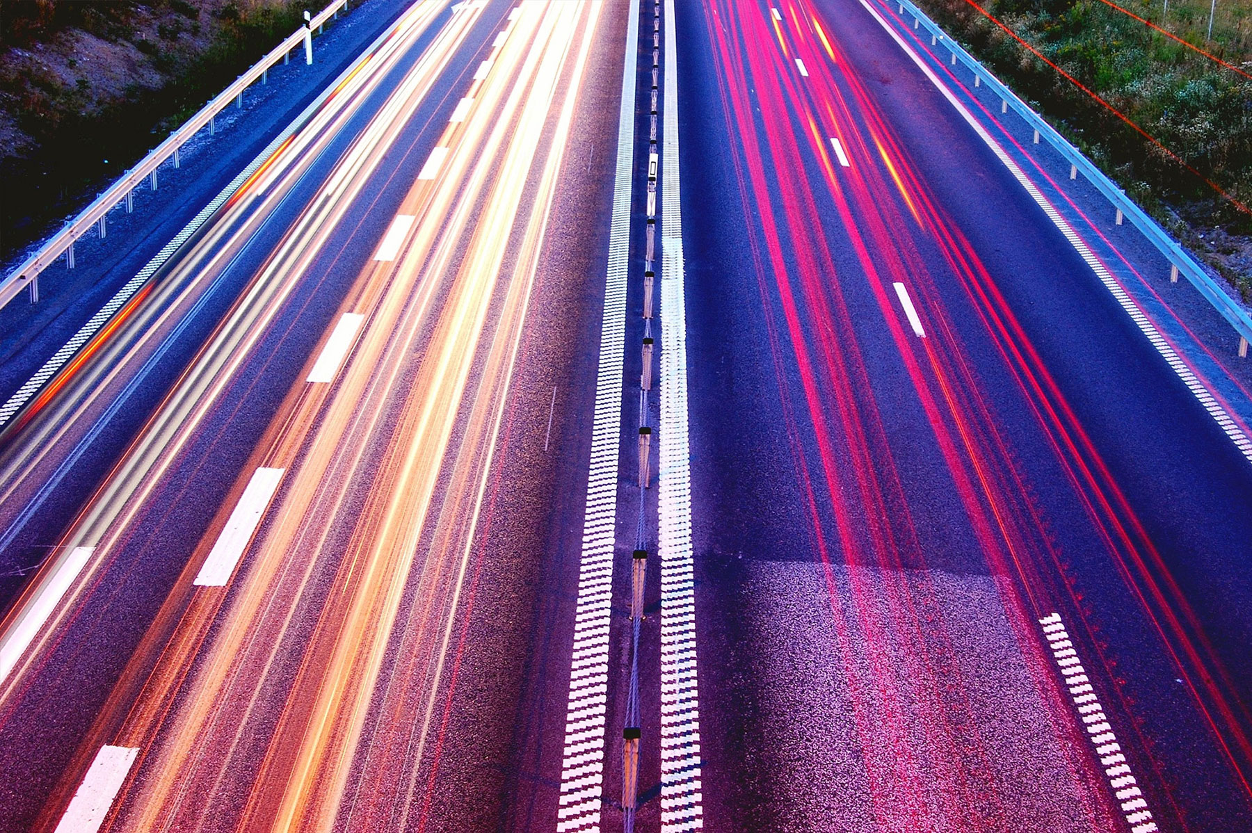 Time lapse of highway