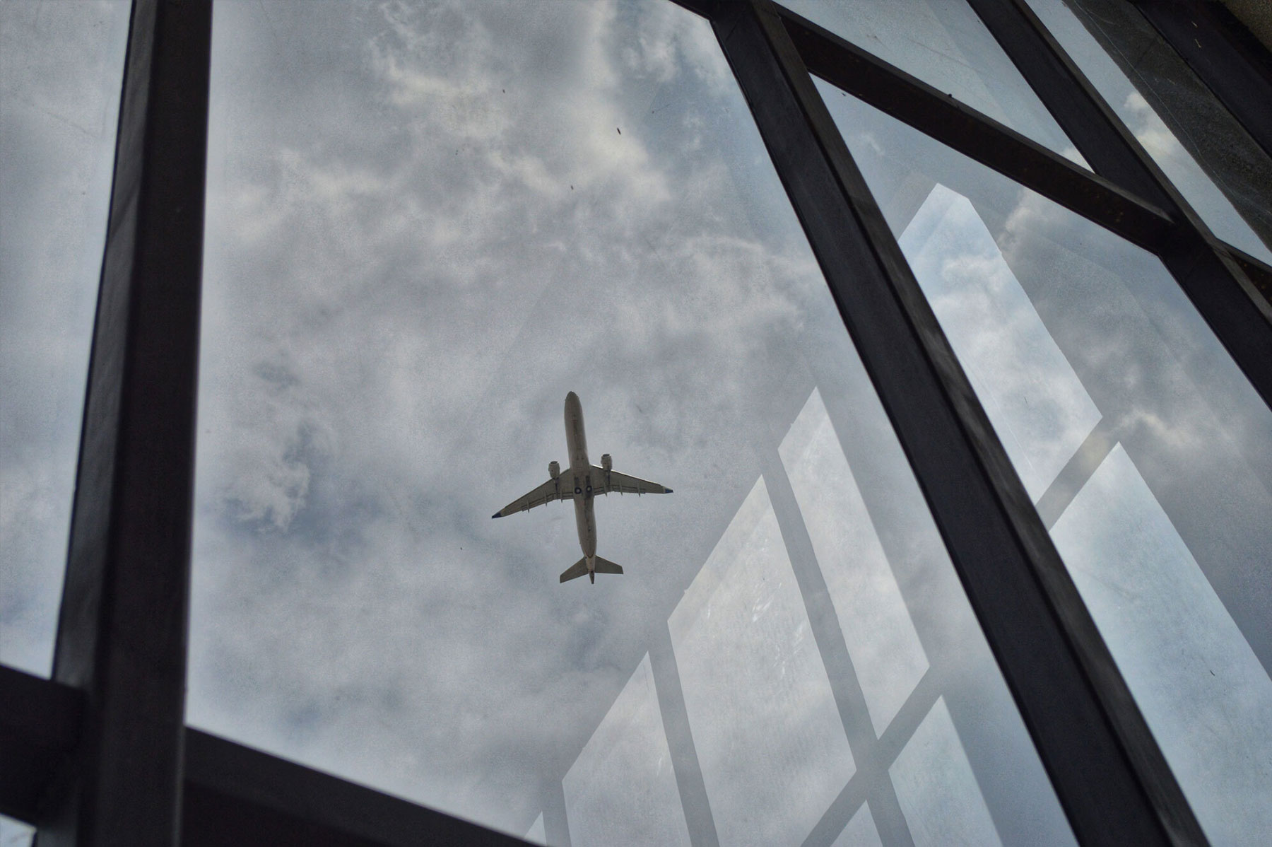 Photo of airplane in sky